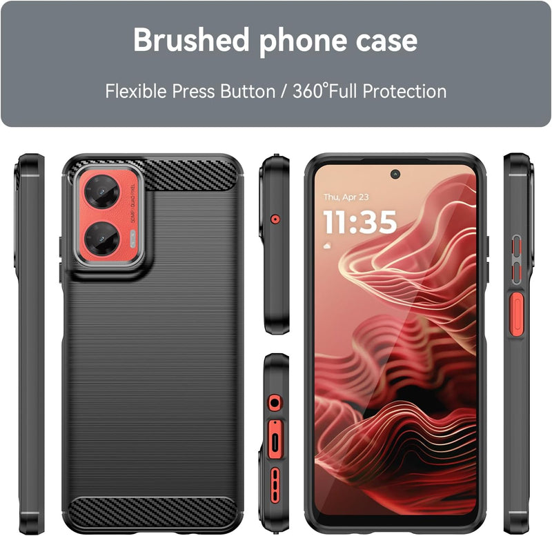 Chargez l&#39;image dans la visionneuse de la galerie, Motorola Moto G35 - Shield Shockproof Rugged Heavy Duty Case With 2PC 9H Glass Screen Protector
