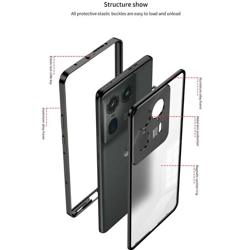 Chargez l&#39;image dans la visionneuse de la galerie, Motorola Moto X40 - Metal Frame Magnetic Shockproof Protective Case
