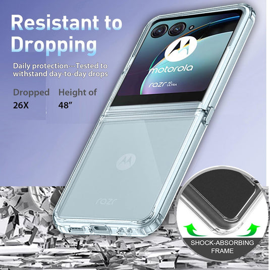 Motorola Moto Razr 40 - AirPillow Cushion Transparent Soft Clear TPU Shockproof Case