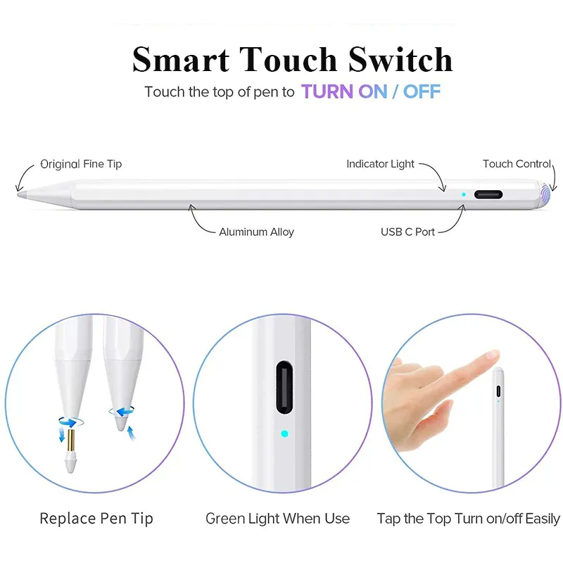 Load image into Gallery viewer, Universal iPad iPhone Tablet Phone Compatible Stylus Active Touch Drawing Writing Pen - Polar Tech Australia
