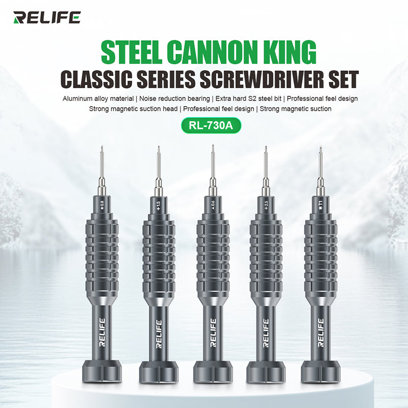 Cargue la imagen en el visor de la galería, [RL-730A] RELIFE Steel Cannon King – Classic Series Screwdriver Set
