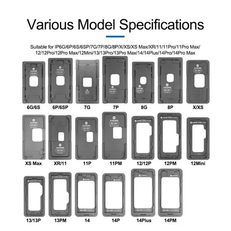 Load image into Gallery viewer, [SS-061] SUNSHINE iPhone Series LCD Screen Positioning Mold – Compatible with iPhone 6 to 14 Pro Max
