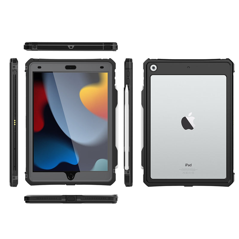Cargue la imagen en el visor de la galería, Apple iPad 7th 2019 &amp; 8th 2020 &amp; 9th 2021 10.2&quot; Shellbox Waterproof Heavy Duty Lifeproof Style Case - Polar Tech Australia
