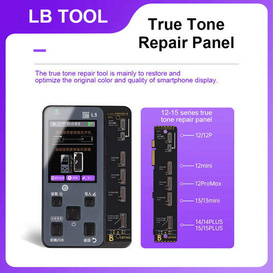 LuBan L3 Mini programador de reparación de batería de identificación facial para iPhone 6- 14Pro Max, matriz de puntos, detección de identificación facial, programa de datos de batería de reparación