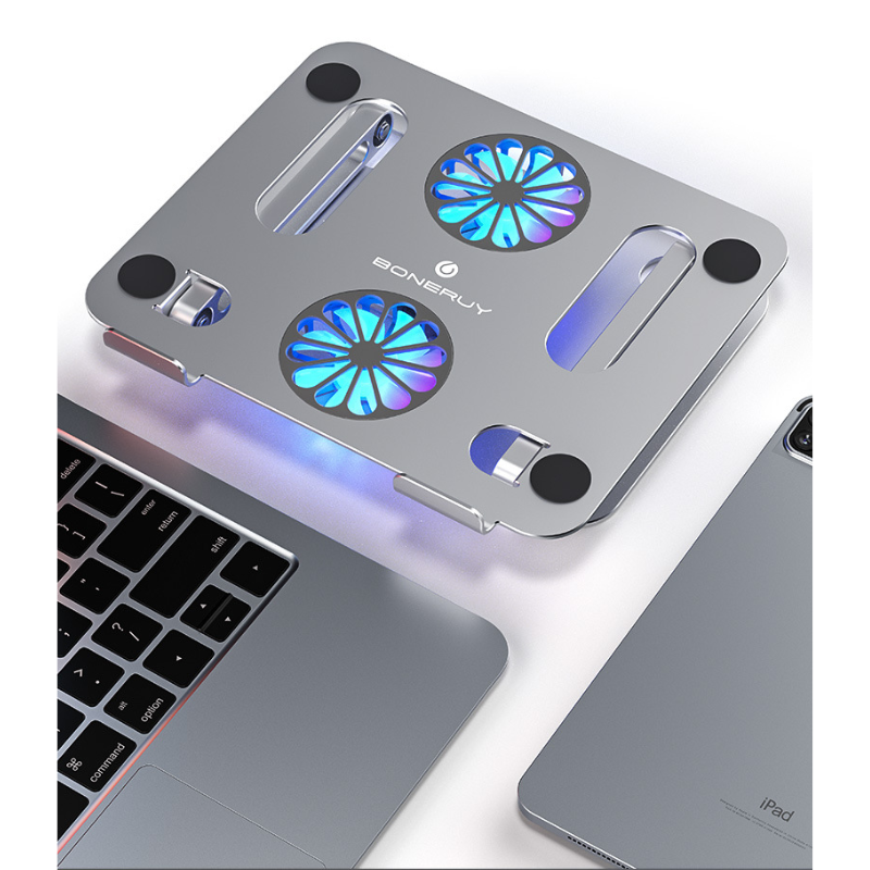 Load image into Gallery viewer, Height-Adjustable Laptop Cooling Pad with Quiet Fan - Perfect for Home or Office
