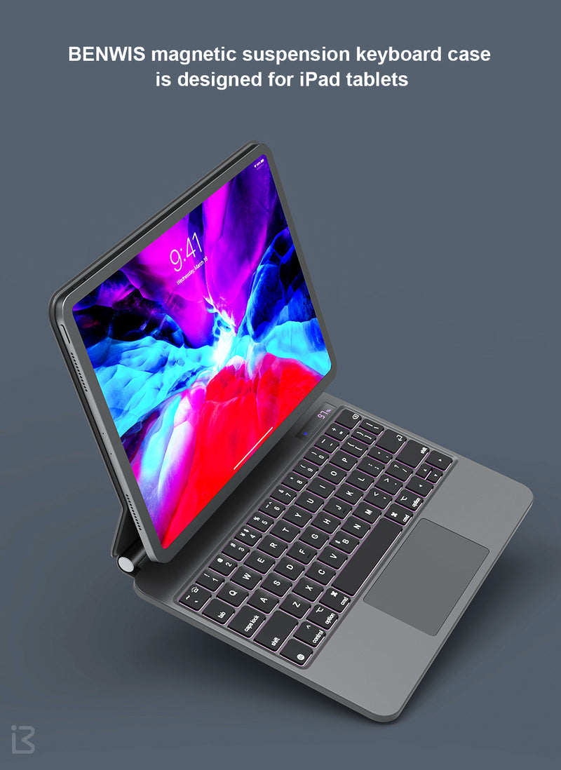 Cargue la imagen en el visor de la galería, Benwis Apple iPad 10th 10.9&quot;  Magnetic Suspension Magic Keyboard Case - Polar Tech Australia
