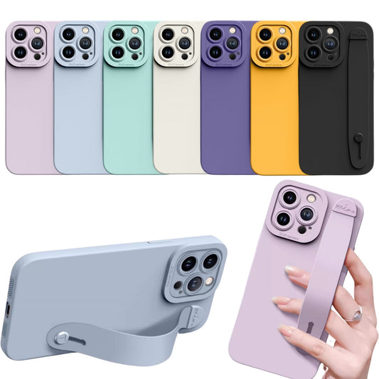 [Wrist Strap Bracket] Apple iPhone 12/Pro/Max - Washable Liquid Silicone Protective Case