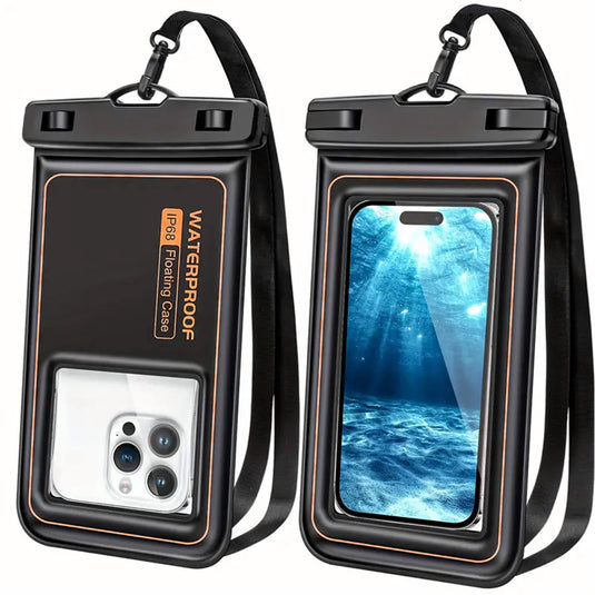 [Waterproof Phone Pouch] iPhone 16/15/14/13/12 Pro Max Plus Samsung Galaxy S24/S23/S22/S21 Google Pixel Etc, Up to 6.9'' - IP68 Universal Floating Float Water Proof Cell Phone Dry Bag Phone Case Protector