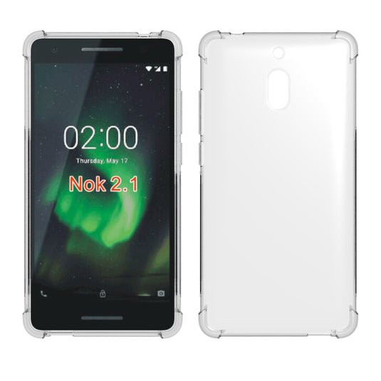 Nokia 2.1 - AirPillow Cushion Transparent Soft Clear TPU Four Corners Protective Case