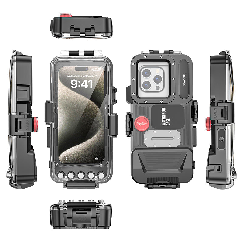 Load image into Gallery viewer, [Upgade Version Bluetooth Version][Diving IPX8 30M/98FT Waterproof] Universal Google - Redpepper Underwater Protective Lanyard Mobile Phone Case
