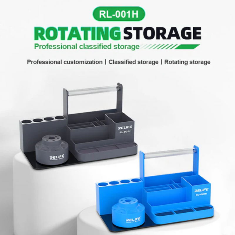 Cargue la imagen en el visor de la galería, [RL-001H] Rotatable Storage Box Tools Accessories Placement Rack
