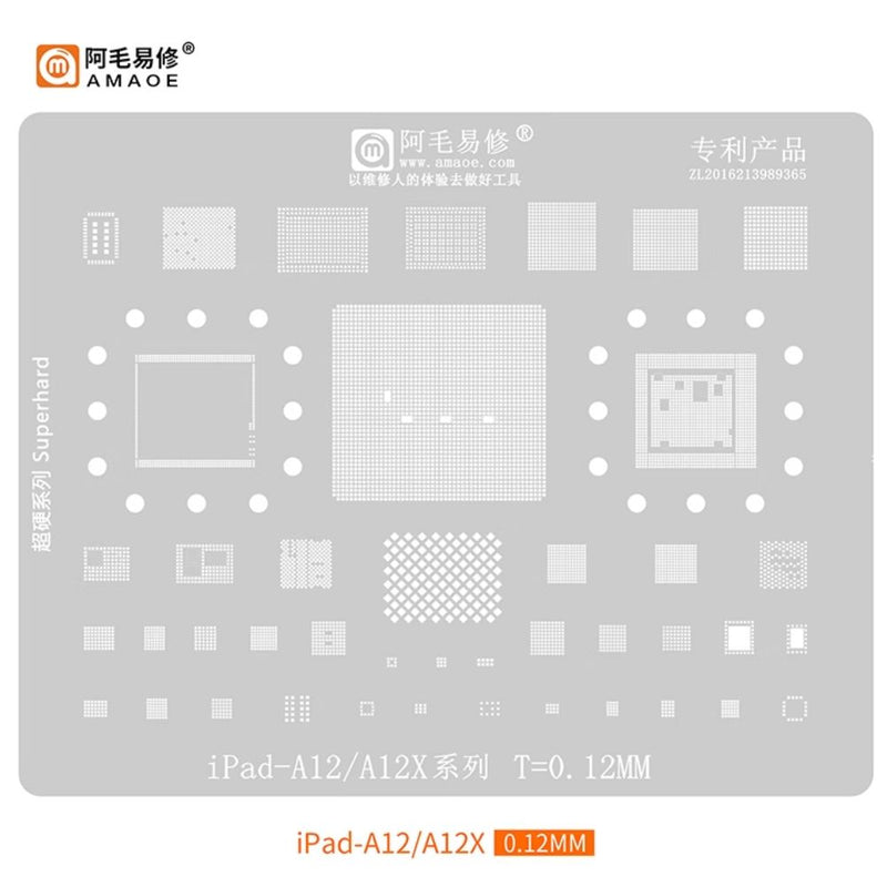 Cargue la imagen en el visor de la galería, [Amaoe] [Stencil] BGA Reballing Solder Paste Stencil For iPad/iPad2/3/4/5/Air 2/PRO/iPad mini 1/2/3/4/ Soldering Mesh - Polar Tech Australia
