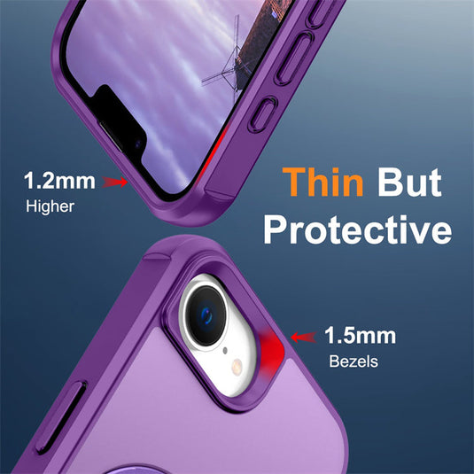 [Magsafe Compatible][360° Rotating Stand] Apple iPhone 16e Full-coverage Shockproof Essentials Series Case