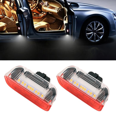 [2 PCS] Volkswagen Golf 5 / 6 LED Car Door Lights Lamps 18LEDs SMD-3528 Lamps , White Light + Red Light DC 12V 1.6W