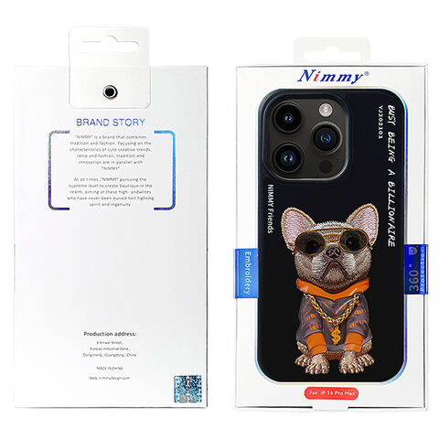 Cargue la imagen en el visor de la galería, Nimmy Pet Animal Series iPhone 13/14/15/Pro/Max Embroidery 3D Cute Cool Case - Polar Tech Australia
