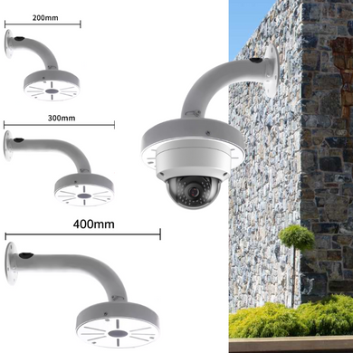 [Fixed Length] Universal Aluminium CCTV Dome Camera Wall Mount Bracket Holder - Polar Tech Australia