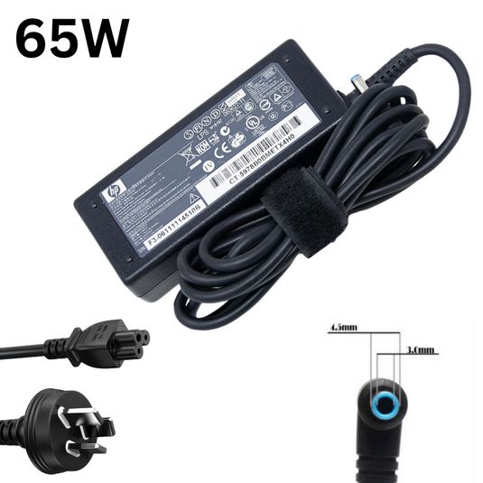 [19.5V-3.33A/65W][4.5x3.0 Blue Tip] HP Pavilion x360 & EliteBook & ProBook Laptop AC Power Supply Adapter Charger - Polar Tech Australia