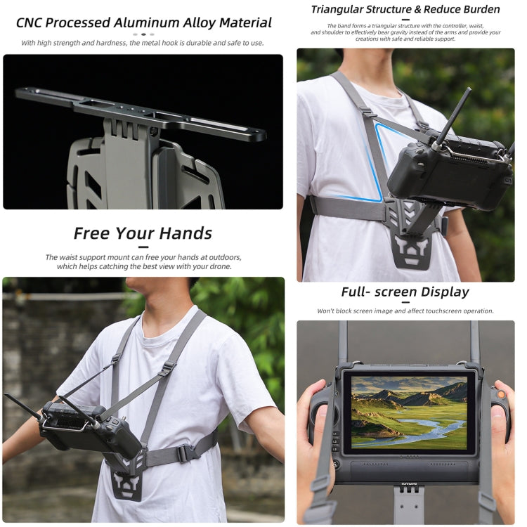 Cargue la imagen en el visor de la galería, Sunnylife Waist Support Bracket &amp;  Chest Strap for DJI RC Plus: Hands-Free Control
