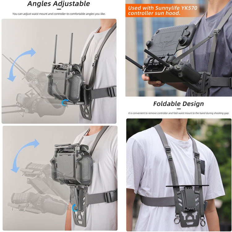 Cargue la imagen en el visor de la galería, Sunnylife Waist Support Bracket &amp;  Chest Strap for DJI RC Plus: Hands-Free Control
