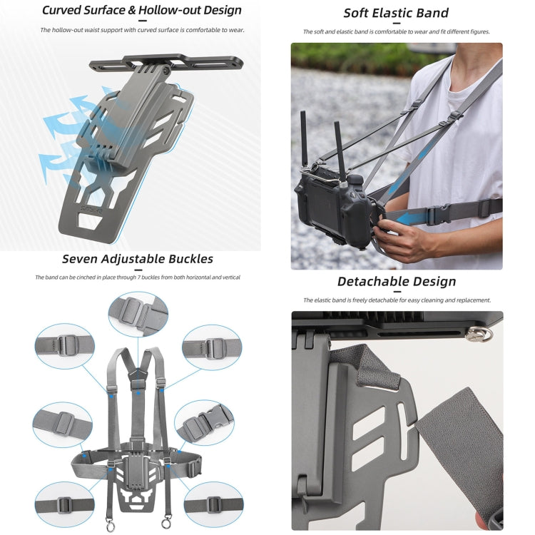 Cargue la imagen en el visor de la galería, Sunnylife Waist Support Bracket &amp;  Chest Strap for DJI RC Plus: Hands-Free Control
