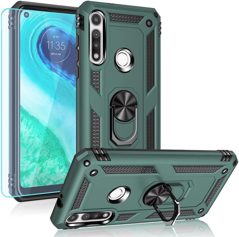 Cargue la imagen en el visor de la galería, [Magnetic Ring Kickstand] Motorola Moto G Fast - Shield Shockproof Rugged Heavy Duty Case
