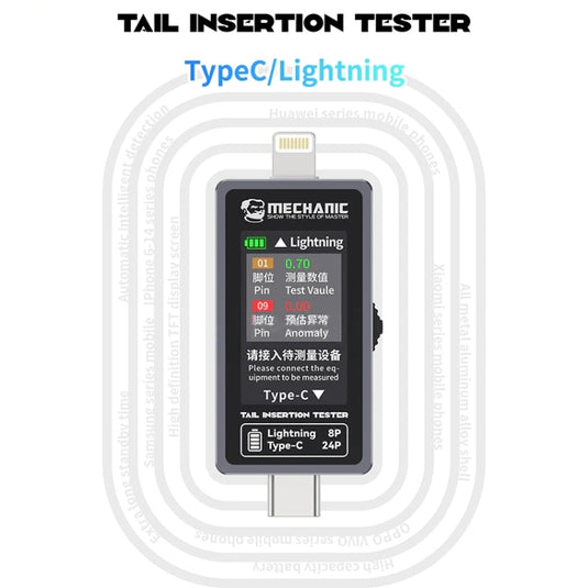 [T-824] Mechanic Auto detections Diagnosis For Apple Lightning & Andriod Type-C Port Device