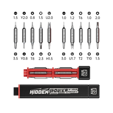 JAKEMY JM-8195 21-in-1 S-2 Bits Square Handle Design Screwdriver