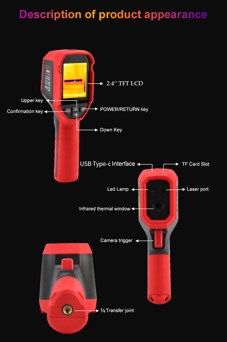 Cargue la imagen en el visor de la galería, [UTi120S] UNI-T  Infrared Thermal Imager Handheld Temperature Thermal Camera PCB Circuit Industrial Testing
