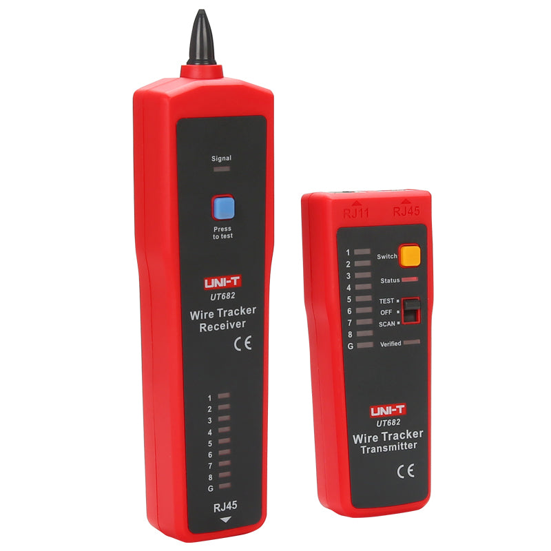 Cargue la imagen en el visor de la galería, [UT682] UNI-T Network Wire Tester Tracker RJ11 RJ45 Wire Line Finder Lan tester Handheld Cable Testing Tool for Network Maintenanc
