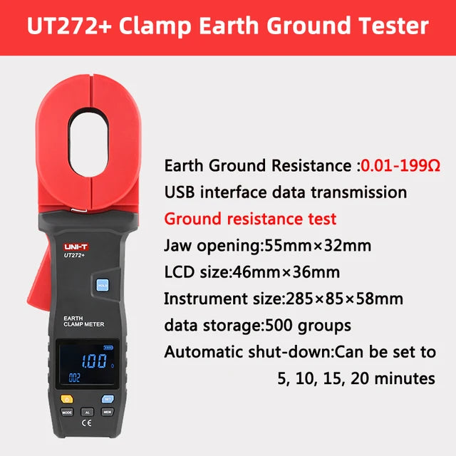 Load image into Gallery viewer, [UT272+] UNI-T Clamp Earth Ground Tester / loop resistance tester / clamp ammeter USB communication
