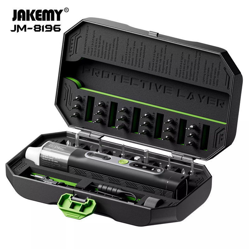 Cargue la imagen en el visor de la galería, [JM-8196] Jakemy 35 in 1 All-in-One Smart Dual Dynamics Precision Electric Screwdriver set
