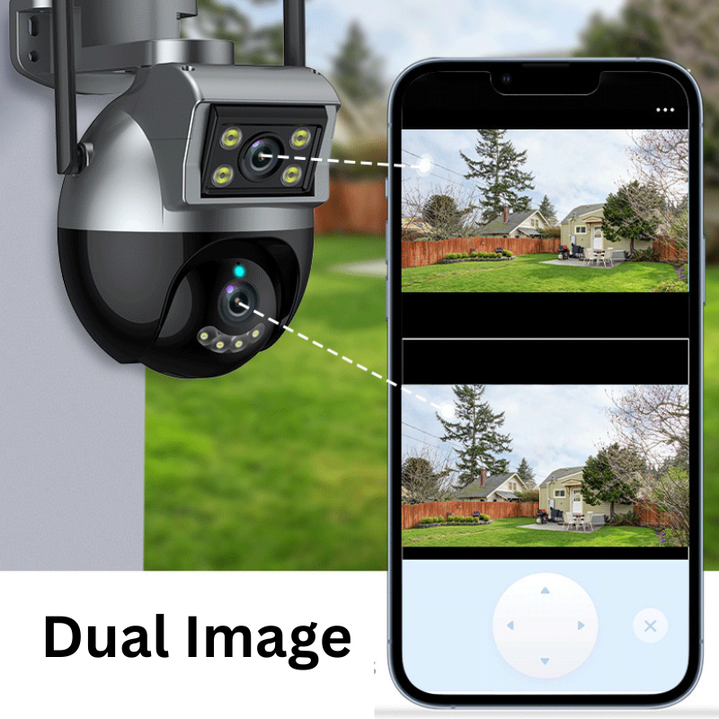 Chargez l&#39;image dans la visionneuse de la galerie, [Dual Lens]][TUYA Smart Home] 2MP Dual Camera Lens Wireless Wire-Free IP66 Outdoor PTZ Camera - Polar Tech Australia
