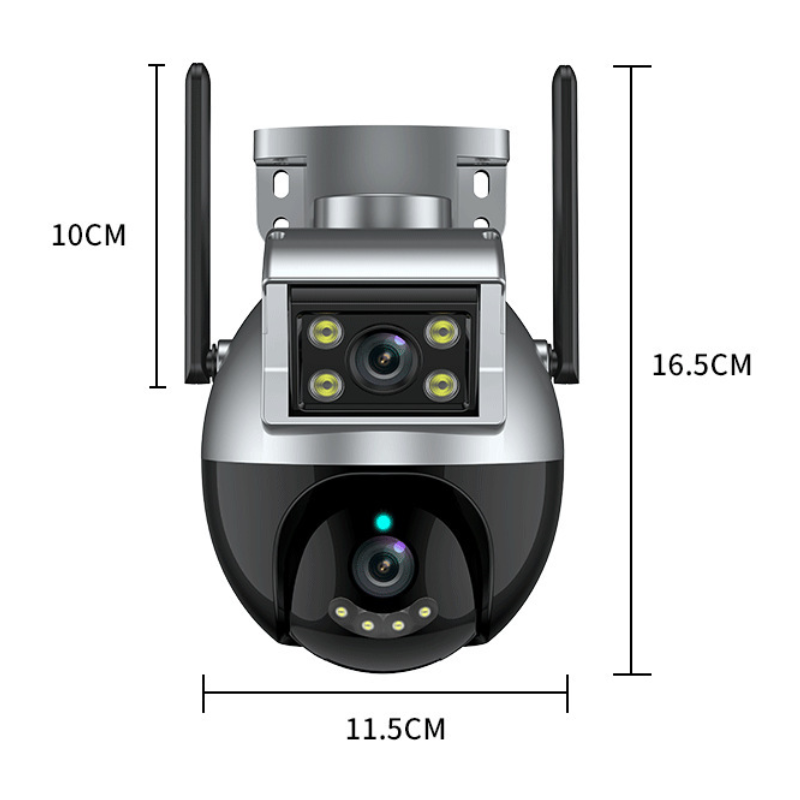 Chargez l&#39;image dans la visionneuse de la galerie, [Dual Lens]][TUYA Smart Home] 2MP Dual Camera Lens Wireless Wire-Free IP66 Outdoor PTZ Camera - Polar Tech Australia
