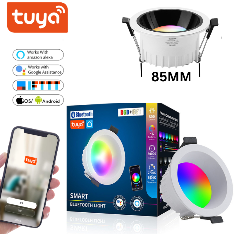 Cargue la imagen en el visor de la galería, [TUYA Smart Home] RGB LED 15W Downlight Ceiling Light Bluetooth Wireless Control - Polar Tech Australia
