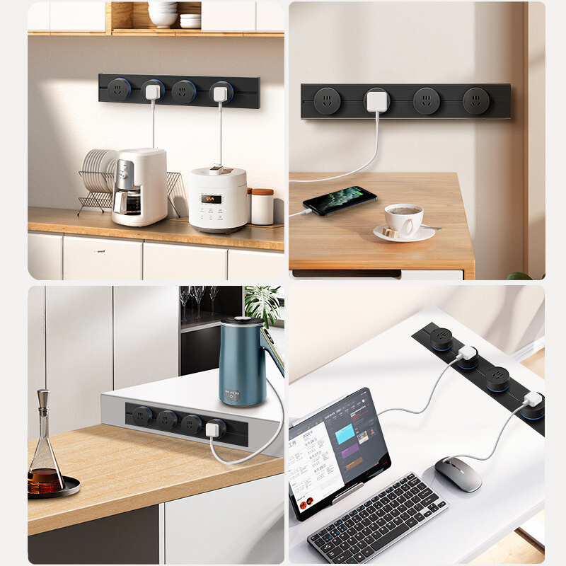 Chargez l&#39;image dans la visionneuse de la galerie, [TUYA Smart Home] Magnetic Track Rail Power Stripes Wall Socket Outlet Plug System APP Control - Polar Tech Australia
