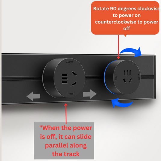 [TUYA Smart Home] Magnetic Track Rail Power Stripes Wall Socket Outlet Plug System APP Control - Polar Tech Australia