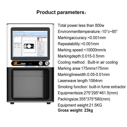 [Built-in Computer][PG-PRO] M-Triangle Mini Laser Machine Engraving Machine iPhone Back Glass Repair Replacement Machine - Polar Tech Australia