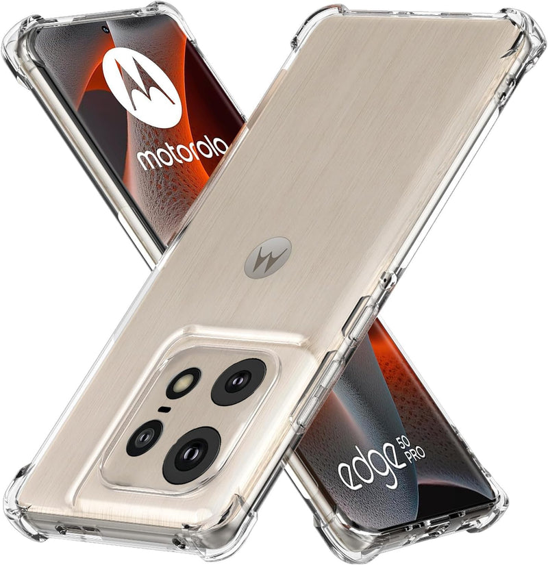 Cargue la imagen en el visor de la galería, Motorola Moto Edge 50/50 Pro  - AirPillow Cushion Transparent Soft Clear TPU Four Corners Protective Case
