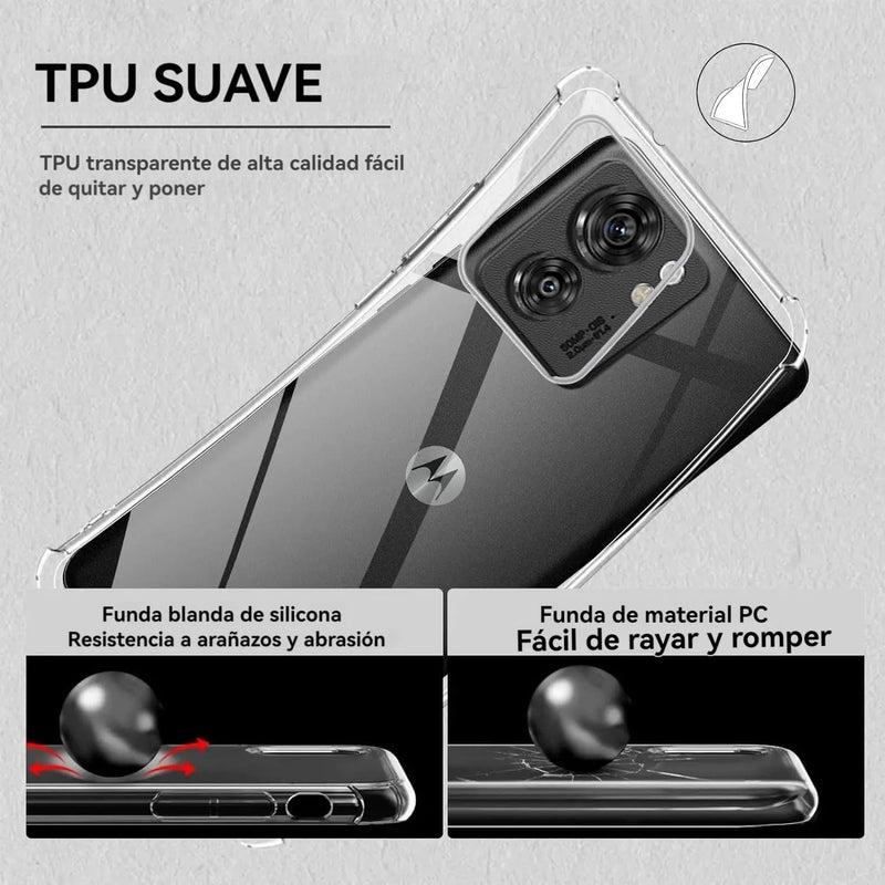 Cargue la imagen en el visor de la galería, Motorola Moto Edge 40/Edge 2023  - AirPillow Cushion Transparent Soft Clear TPU Four Corners Protective Case
