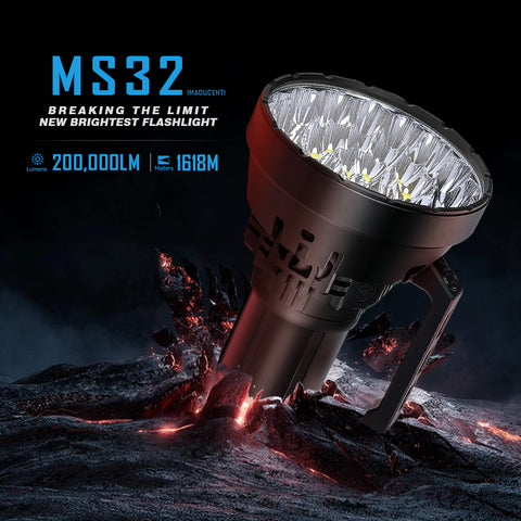 Cargue la imagen en el visor de la galería, [MS32] IMALENT Brightest Powerful Flashlight 200,000 Lumens, 1618 Meter Throw
