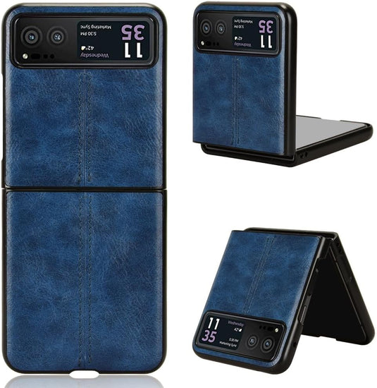 [Built-in Kickstand] Motorola Moto Razr 40/Razr 2023 - PU Leather Shockproof Heavy Duty Case