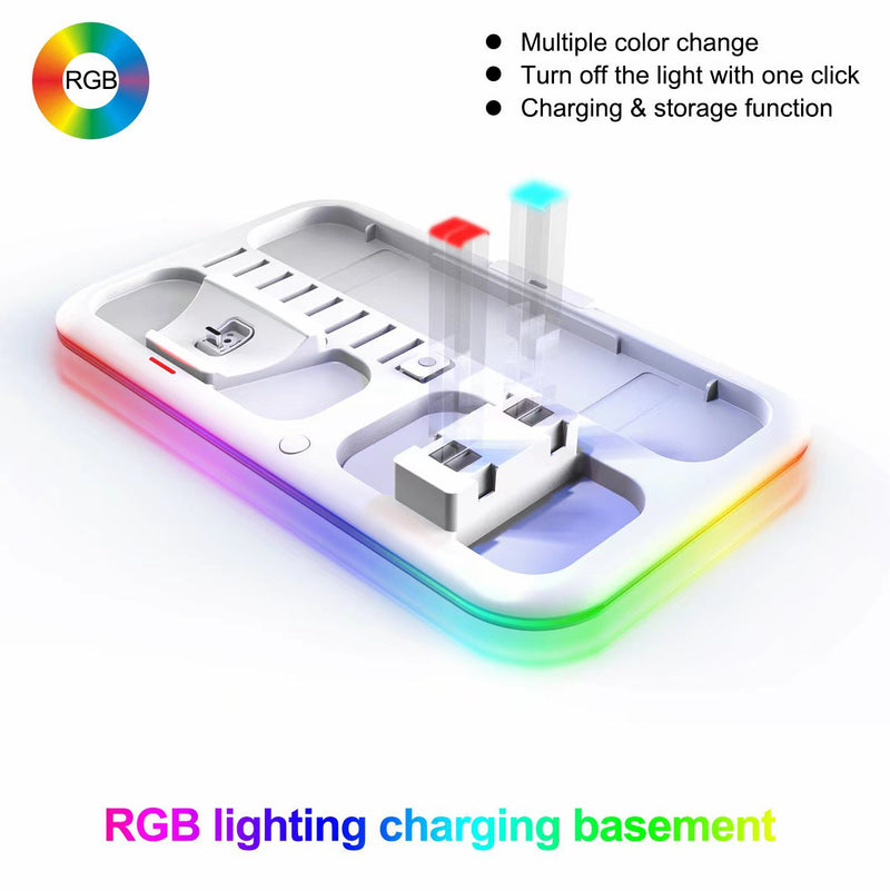 Cargue la imagen en el visor de la galería, Nintendo Switch All-in-one Multifunction Charging Stand with Cooling Fan &amp; RBG Light Effect &amp; Disc Storage - Polar Tech Australia
