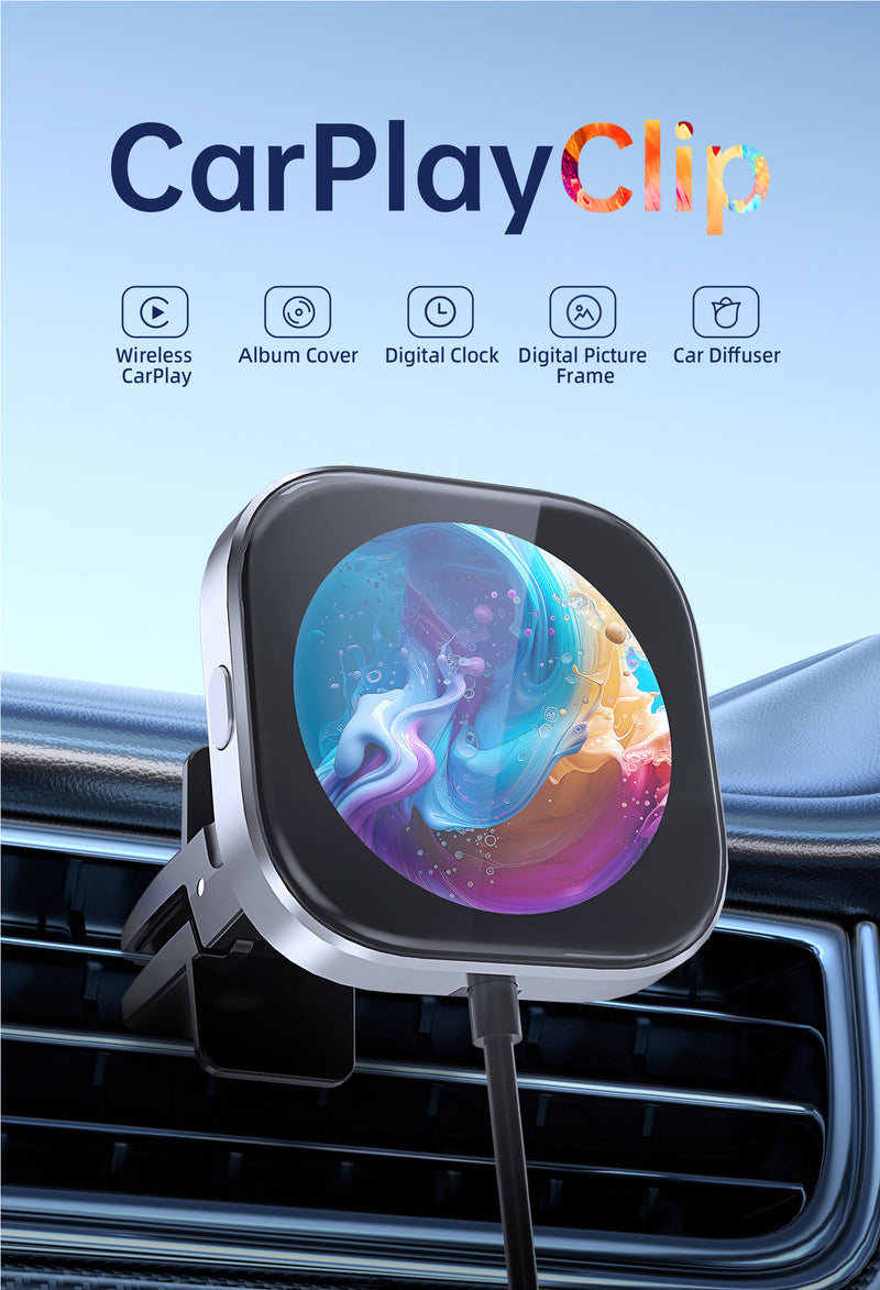 Cargue la imagen en el visor de la galería, Plug and Play Wireless CarPlay Adapter With Built-in Screen for iPhone 11/12/13/14/15/16
