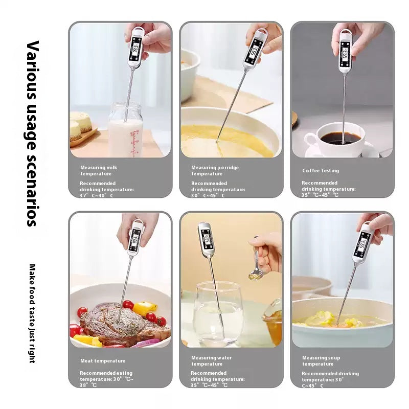 Chargez l&#39;image dans la visionneuse de la galerie, [Riters] Food Thermometer for Baking: Precisely measures oil, water, and milk temperatures (-50℃ to 300℃)
