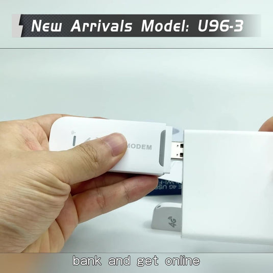 [U96-3] 4G Wireless Internet Dongle LTE SIM Card Mini Portable 4G Modem 150Mbps with WiFi USB Dongle