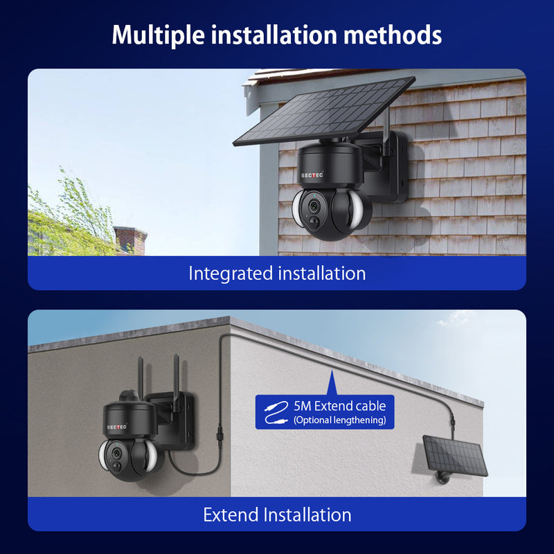 Chargez l&#39;image dans la visionneuse de la galerie, [ST-518-3M-TY]][TUYA Smart Home][1080P FHD][WIFI Version] 3MP Solar Panel Battery Powered Wireless Wire-Free IP66 Outdoor PTZ Camera With Flood Light - Polar Tech Australia
