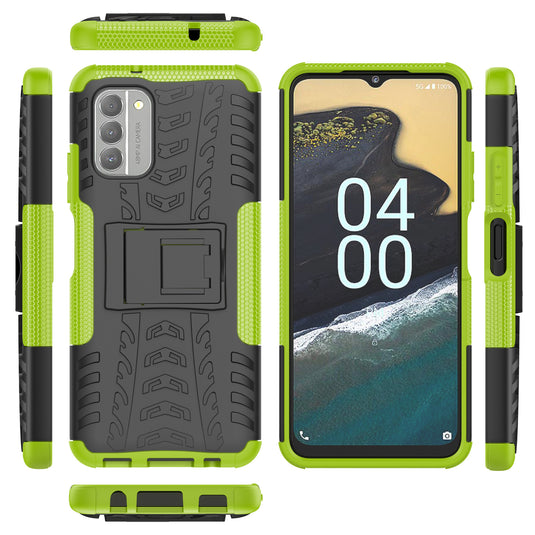 Nokia G300 - Shield With Kickstand Hard PC Back Cover Soft TPU Dual Layer Protection Case