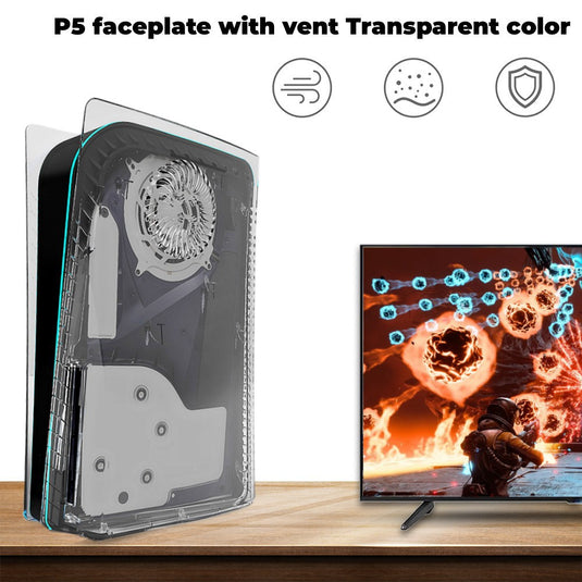 PS5 Shell Transparent Replacement Cover