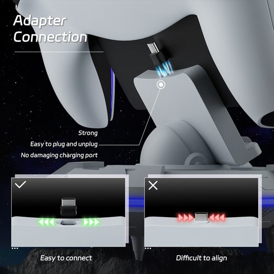 PS5 Portal Streaming Handheld Charging Dock - Spaceship Design with Vibrant RGB Lights