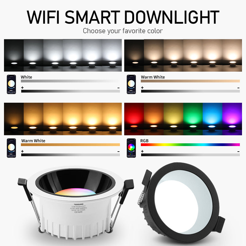 Cargue la imagen en el visor de la galería, [TUYA Smart Home] RGB LED 15W Downlight Ceiling Light Bluetooth Wireless Control - Polar Tech Australia
